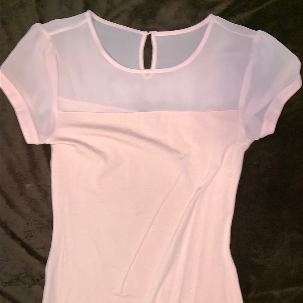 Express Pink Bodycon & Sheer Top - Size small